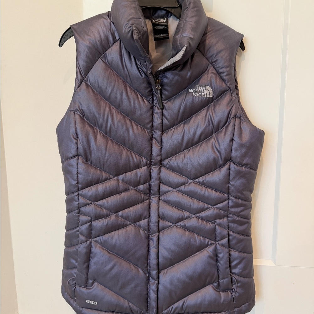 The North Face Women's Metallic Purple Quilted Down Vest